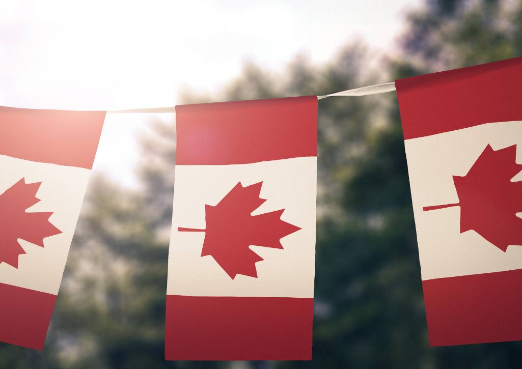 Canada flags