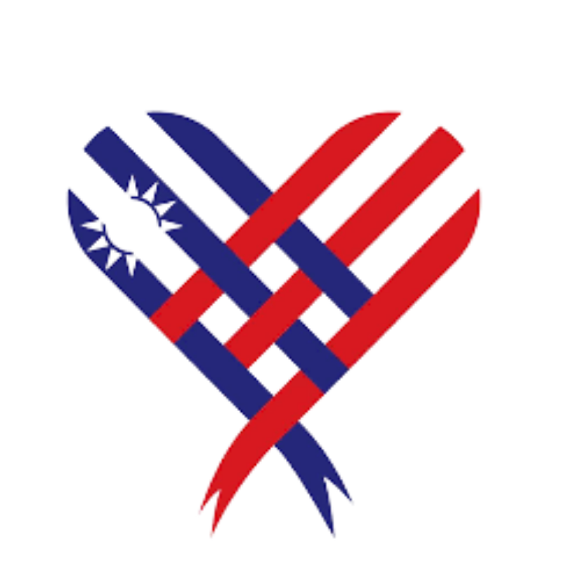 GivingTuesday Taiwan logo is a heart image with blue and red stripes and white sun icon.