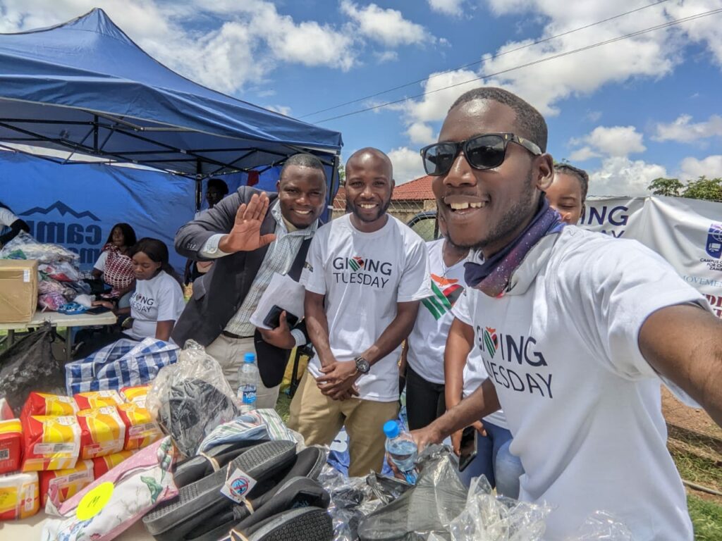 GivingTuesday Nigeria leaders during a food collection