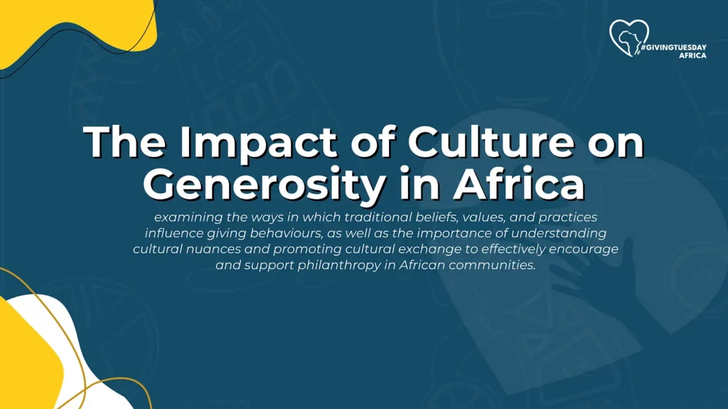 The impact of culture on generosity in Africa