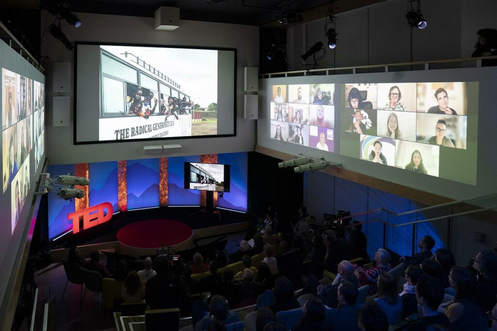 TED stage with Z.J. Jallah on the virtual screen
