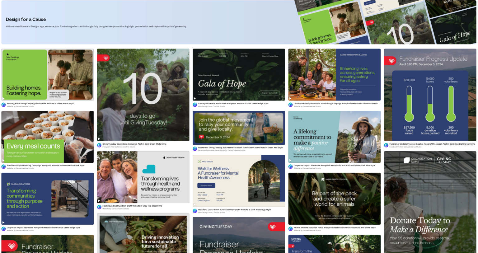 Create StandOut GivingTuesday Campaigns with New Templates from Canva